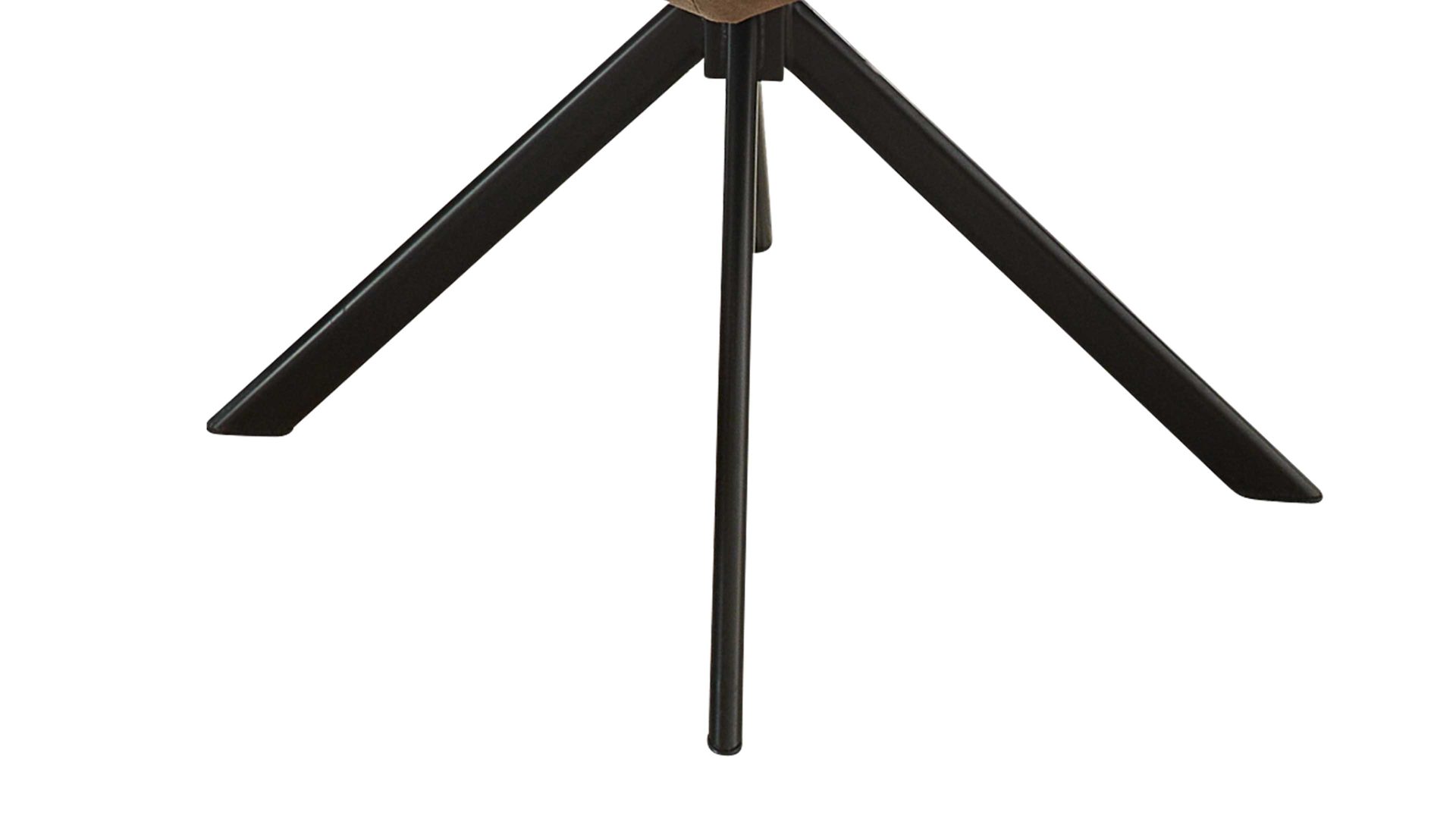 Vierfußstuhl Niehoff sitzmoebel aus Stoff in Hellbraun NIEHOFF SITZMÖBEL Polsterstuhl Gent taupefarbener Webstoff Brego & taupefarbene Mikrofaser Cowboy