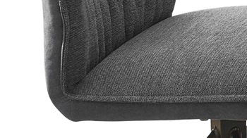 Vierfußstuhl Niehoff sitzmoebel aus Stoff in Grau NIEHOFF SITZMÖBEL Polsterstuhl Gent grauer Webstoff Brego & graue Mikrofaser Cowboy