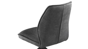 Vierfußstuhl Niehoff sitzmoebel aus Stoff in Grau NIEHOFF SITZMÖBEL Polsterstuhl Gent grauer Webstoff Brego & graue Mikrofaser Cowboy