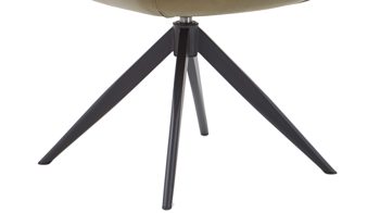 Vierfußstuhl Niehoff sitzmoebel aus Leder in Grau NIEHOFF SITZMÖBEL Dreh-Armlehnstuhl Chester rauchgraues Leder Arcade Plus & schwarzes Eisen