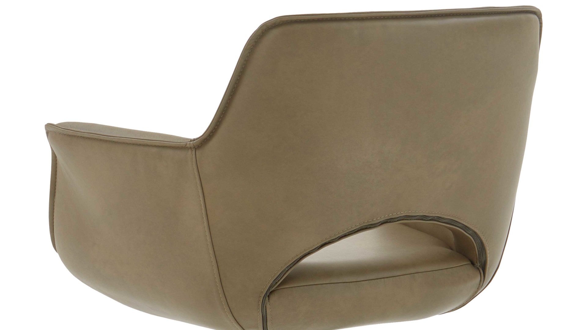 Vierfußstuhl Niehoff sitzmoebel aus Leder in Grau NIEHOFF SITZMÖBEL Dreh-Armlehnstuhl Chester rauchgraues Leder Arcade Plus & schwarzes Eisen