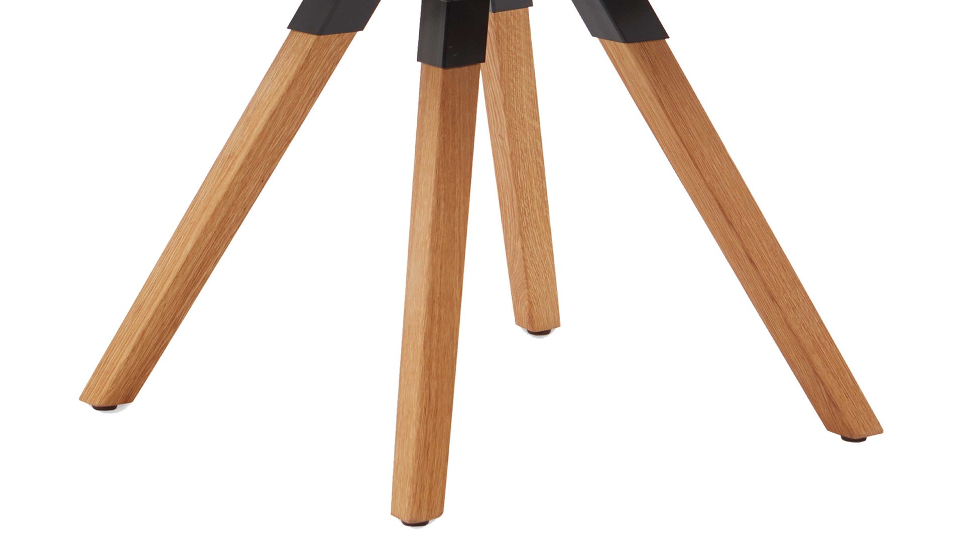 Vierfußstuhl Niehoff sitzmoebel aus Leder in Anthrazit NIEHOFF SITZMÖBEL Armlehnstuhl Chester anthrazitfarbenes Leder Arcade Plus & Eichenholz