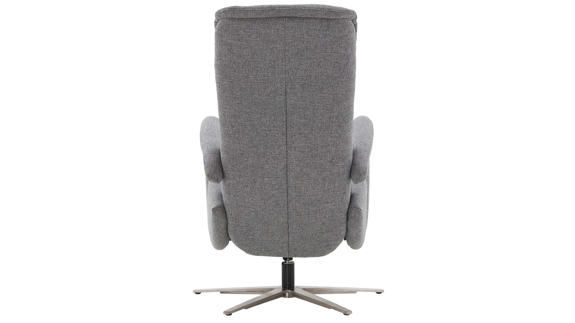 Relaxsessel modulmaster aus Stoff in Hellgrau Modulmaster MM-ZE1062 - Relaxsessel C stahlfarbener Stoffbezug Unica & Edelstahl-Sternfuß AD4