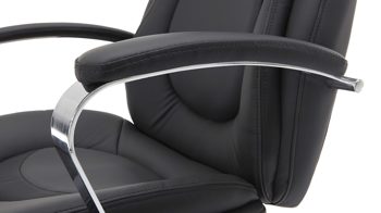 Chefsessel Duo collection aus Stoff in Grau Chefsessel Mattes XXL als ergonomischer Bürostuhl anthrazitfarbenes Kunstleder & chromfarbenes Drehkreuz