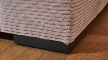 Ecksofa A. z. iwaniccy aus Stoff in Rosa Polsterprogramm Spirit - Ecksofa rosa Breitcord Lincoln 61 - Stellfläche ca. 177 x 323 cm