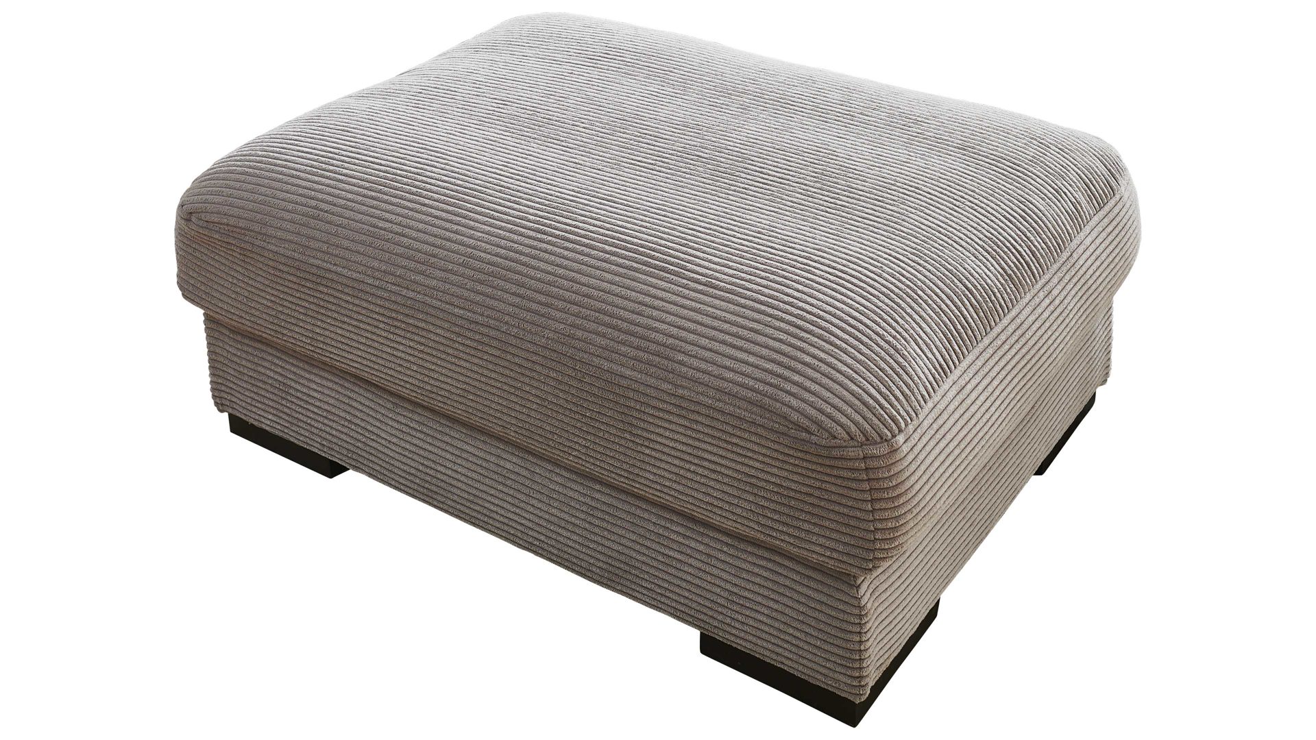 Polsterhocker A. z. iwaniccy aus Stoff in Hellgrau Polsterprogramm Spirit - XXL-Polsterhocker hellgrauer Breitcord Lincoln 86 - ca. 110 x 80 cm