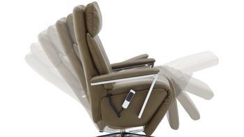Funktion Steinpol polsteria aus Leder in Transparent Relaxsessel Serie Relaxa-Feeling - motorische Funktion drei Motoren & Akku