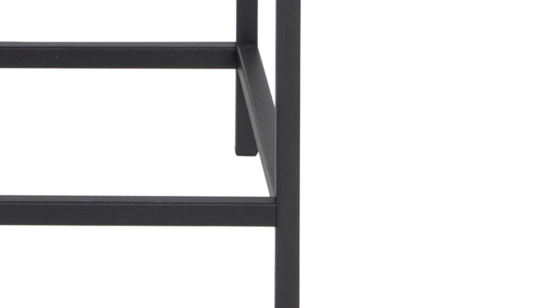 Vitrine Actona group aus Glas in Schwarz Vitrine Seaford im Industrielook Glas, Holz & Metall – zwei Türen, Breite ca. 77 cm