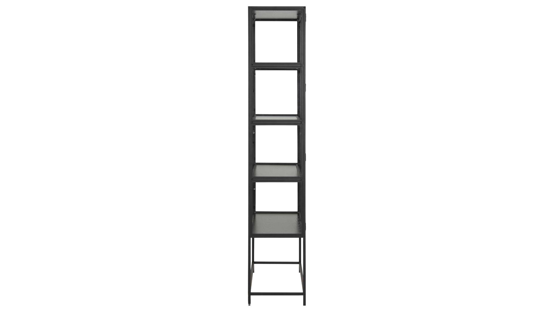 Vitrine Actona group aus Glas in Transparent Vitrine Seaford im Industrielook Glas, Holz & Metall – zwei Türen, Höhe ca. 186 cm