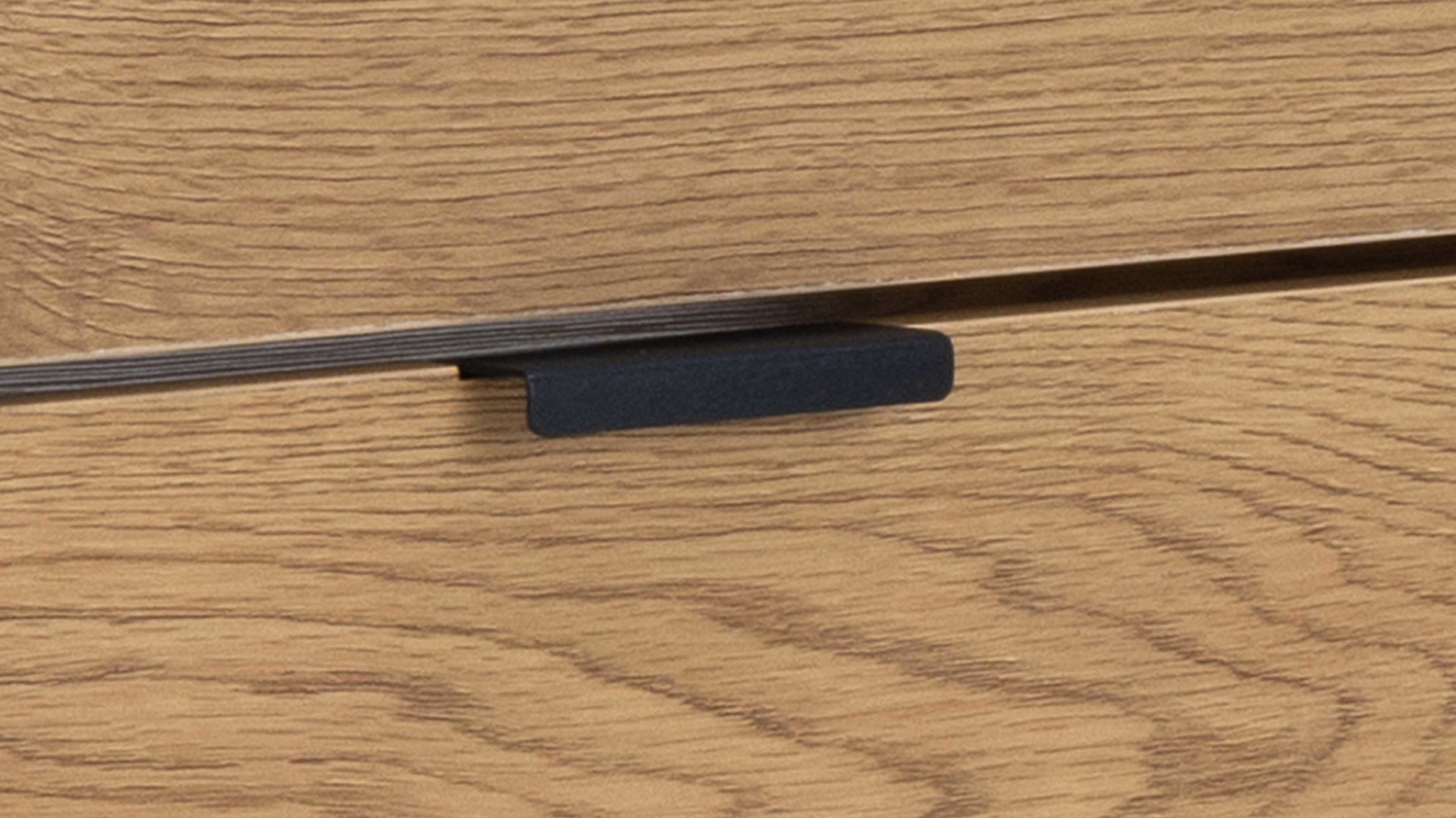 Schuhkipper Actona group aus Holz in Holzfarben Schuhschrank Seaford Wildeiche & Schwarz - drei Klappen, Höhe ca. 129 cm