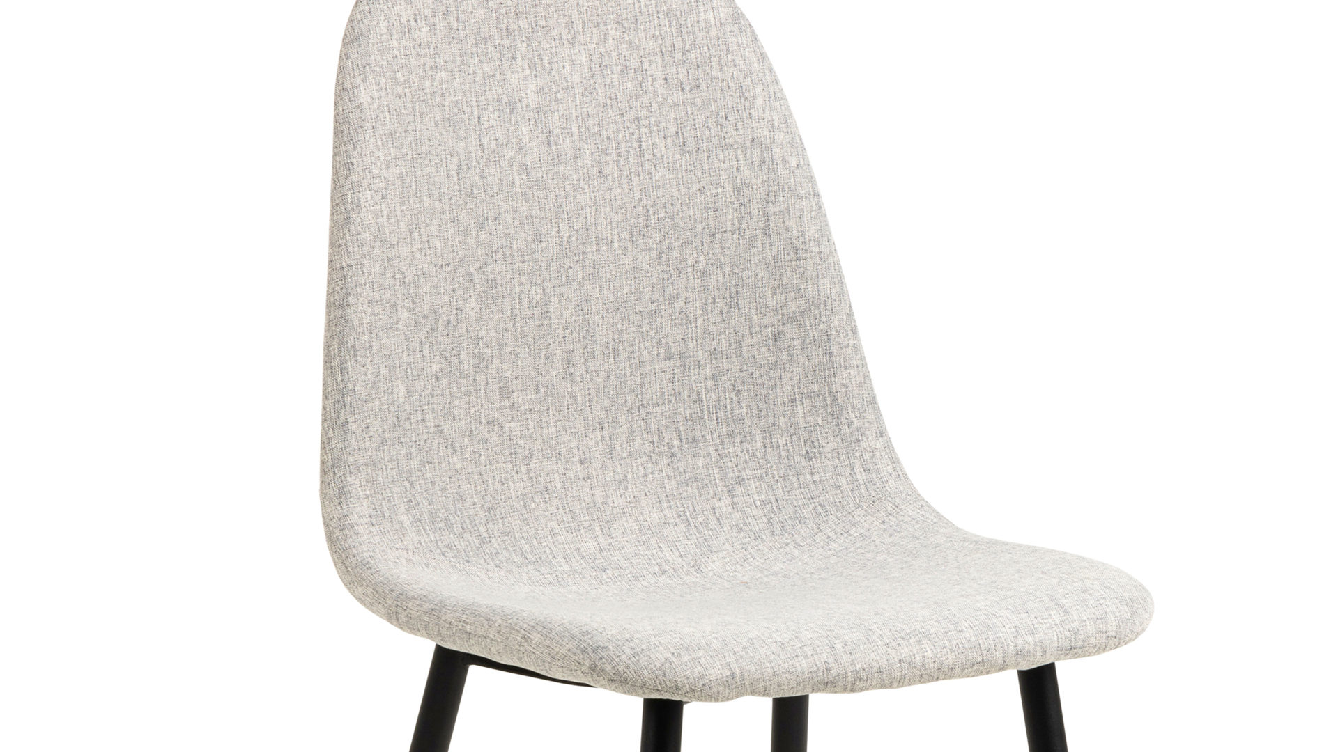 Vierfußstuhl Actona group aus Stoff in Hellgrau Stuhl Celia hellgrauer Bezug Nesia 5 & schwarzes Metallgestell