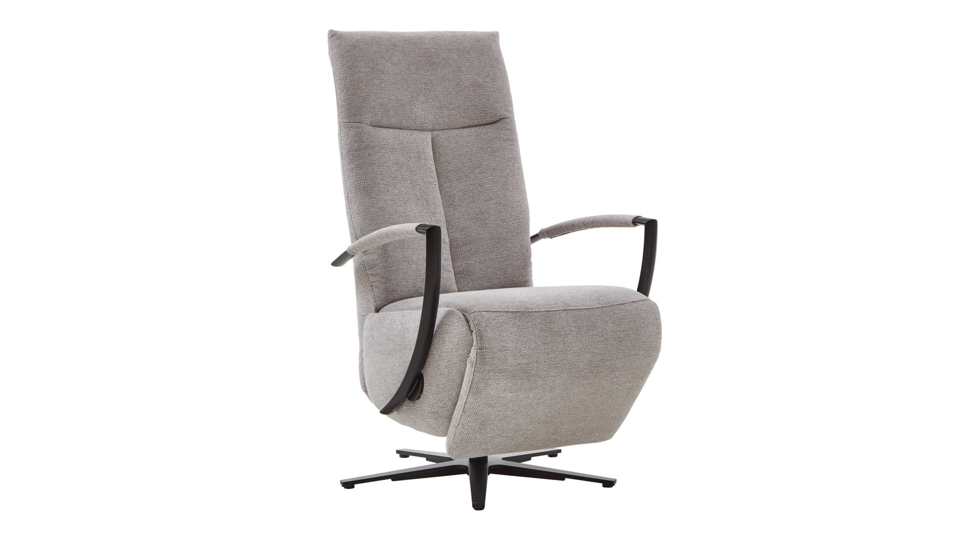 Relaxsessel Steinpol polsteria aus Stoff in Silber Sesselsystem  Ergo Concept Style - Relaxsessel silberner Stoffbezug - manuell verstellbar