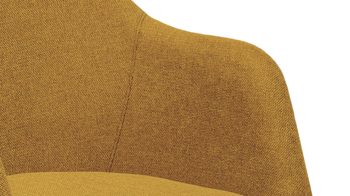 Vierfußstuhl Standard furniture factory aus Kunstfaser in Orange Armlehnstuhl Gijon mit Drehfunktion gold-oranger Webstoff Capulet 4012 & Eichenholzfüße