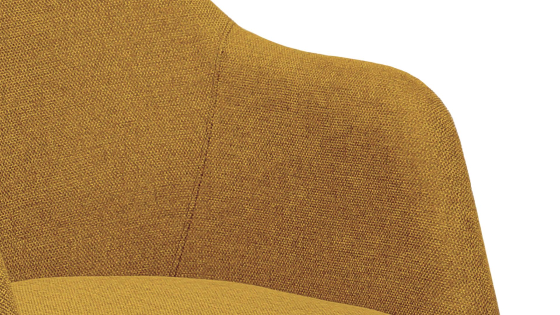 Vierfußstuhl Standard furniture factory aus Kunstfaser in Orange Armlehnstuhl Gijon mit Drehfunktion gold-oranger Webstoff Capulet 4012 & Eichenholzfüße