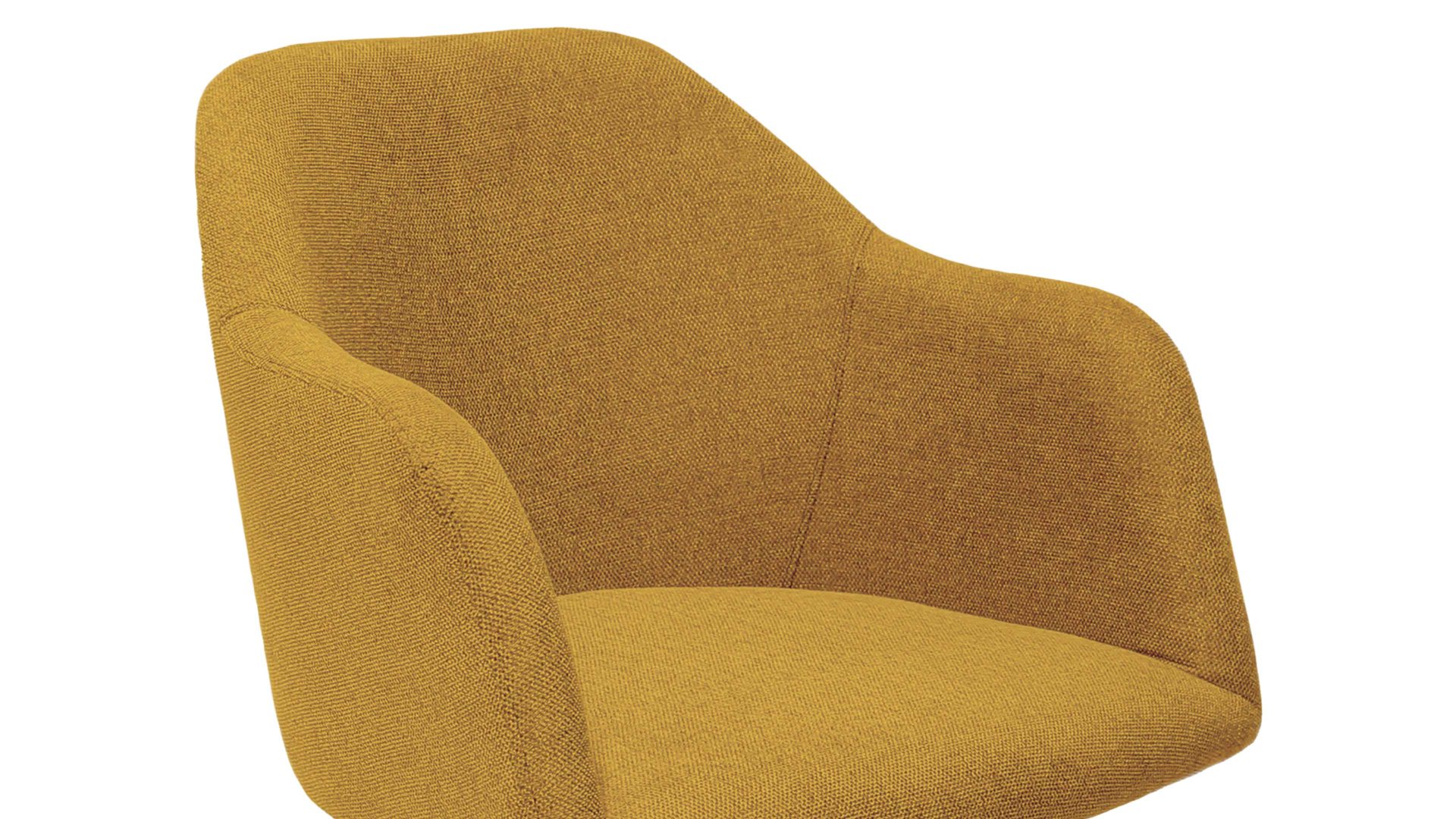 Vierfußstuhl Standard furniture factory aus Kunstfaser in Orange Armlehnstuhl Gijon mit Drehfunktion gold-oranger Webstoff Capulet 4012 & Eichenholzfüße