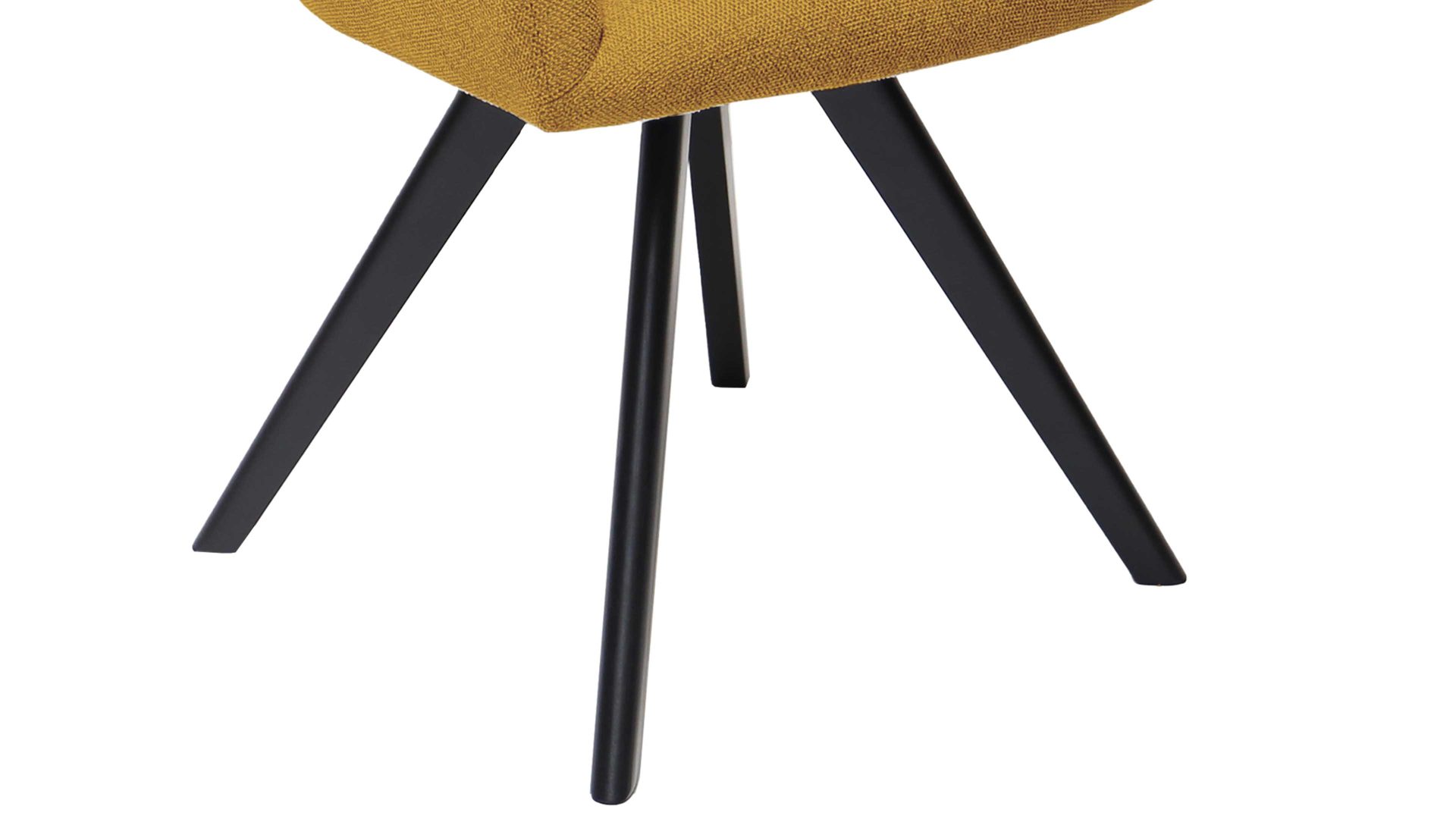 Vierfußstuhl Standard furniture factory aus Kunstfaser in Orange Armlehnstuhl Gijon mit Drehfunktion gold-oranger Webstoff Capulet 4012 & schwarze Holzfüße