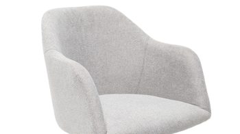 Vierfußstuhl Standard furniture factory aus Kunstfaser in Hellgrau Armlehnstuhl Gijon mit Drehfunktion taubengrauer Webstoff Capulet 4018 & schwarze Holzfüße