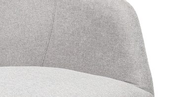 Vierfußstuhl Standard furniture factory aus Kunstfaser in Hellgrau Armlehnstuhl Gijon mit Drehfunktion taubengrauer Webstoff Capulet 4018 & schwarze Holzfüße