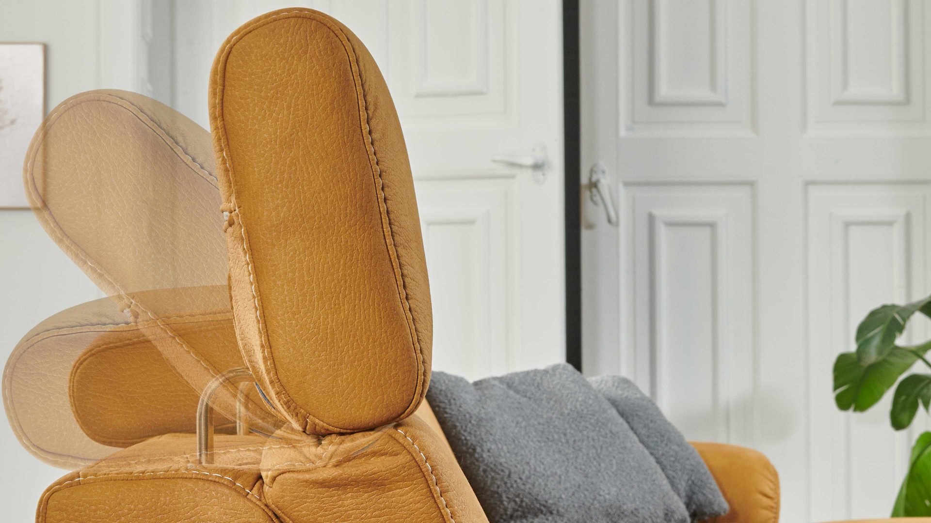 Funktion Steinpol polsteria aus Metall in Transparent Polsterprogramm Relaxa 6.0 Plus PSG XC - Kopfpolsterverstellung manuell