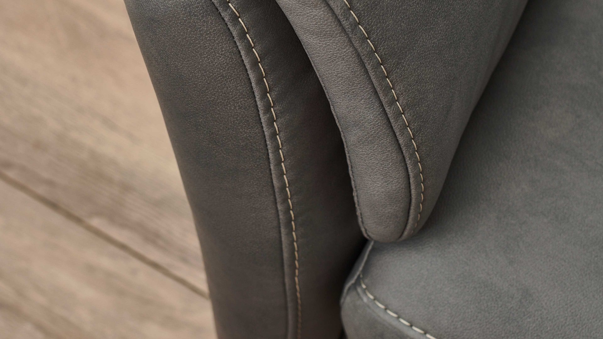 2,5-Sitzer Steinpol polsteria aus Stoff in Grau Polsterprogramm Relaxa 6.0 Plus PSG XC - 2,5-Sitzer graue Mikrofaser Kevin - Länge ca. 166 cm