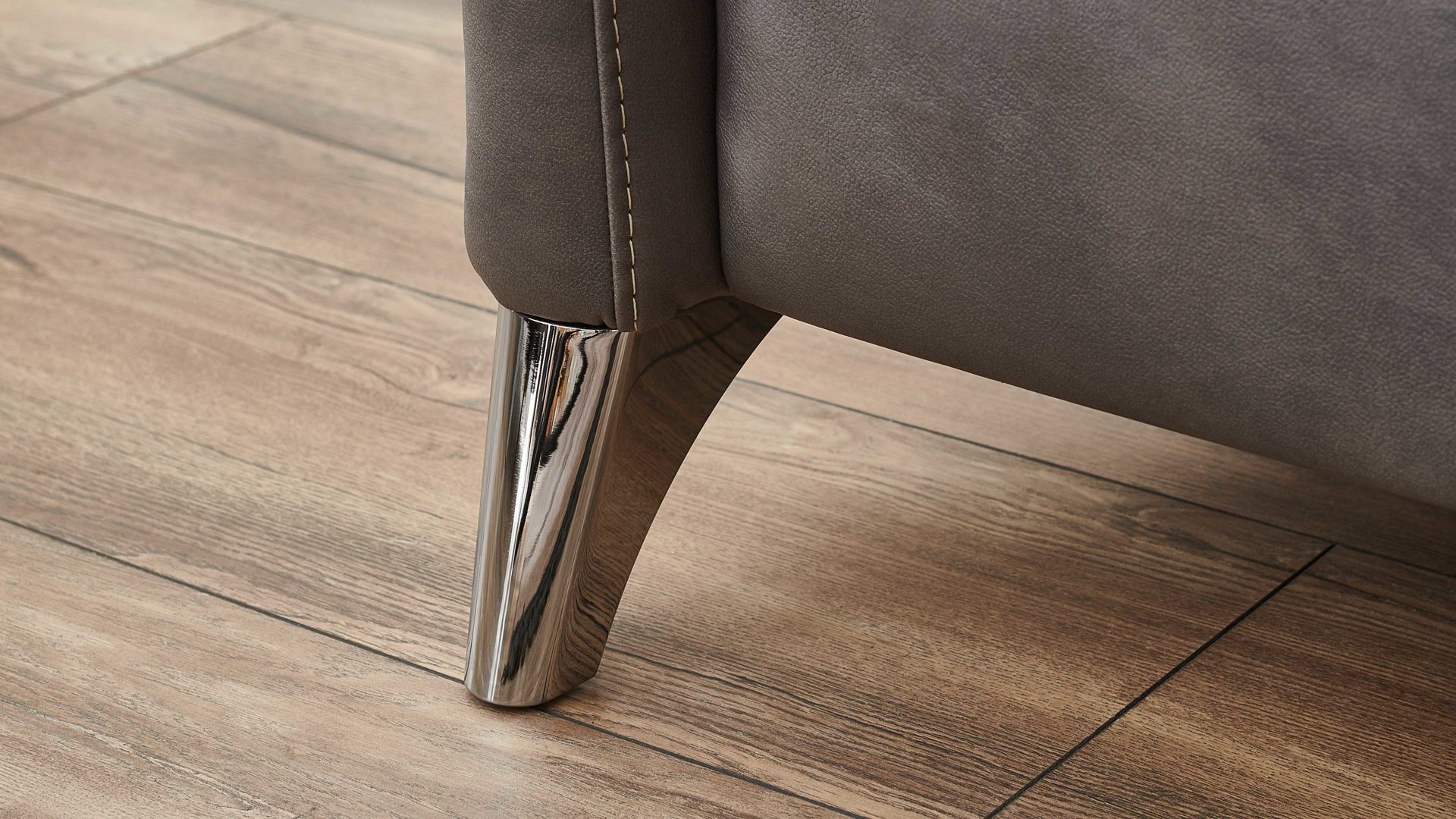 2,5-Sitzer Steinpol polsteria aus Stoff in Grau Polsterprogramm Relaxa 6.0 Plus PSG XC - 2,5-Sitzer graue Mikrofaser Kevin - Länge ca. 166 cm