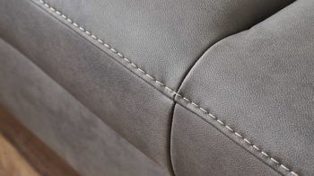 2,5-Sitzer Steinpol polsteria aus Stoff in Grau Polsterprogramm Relaxa 6.0 Plus PSG XC - 2,5-Sitzer graue Mikrofaser Kevin - Länge ca. 166 cm