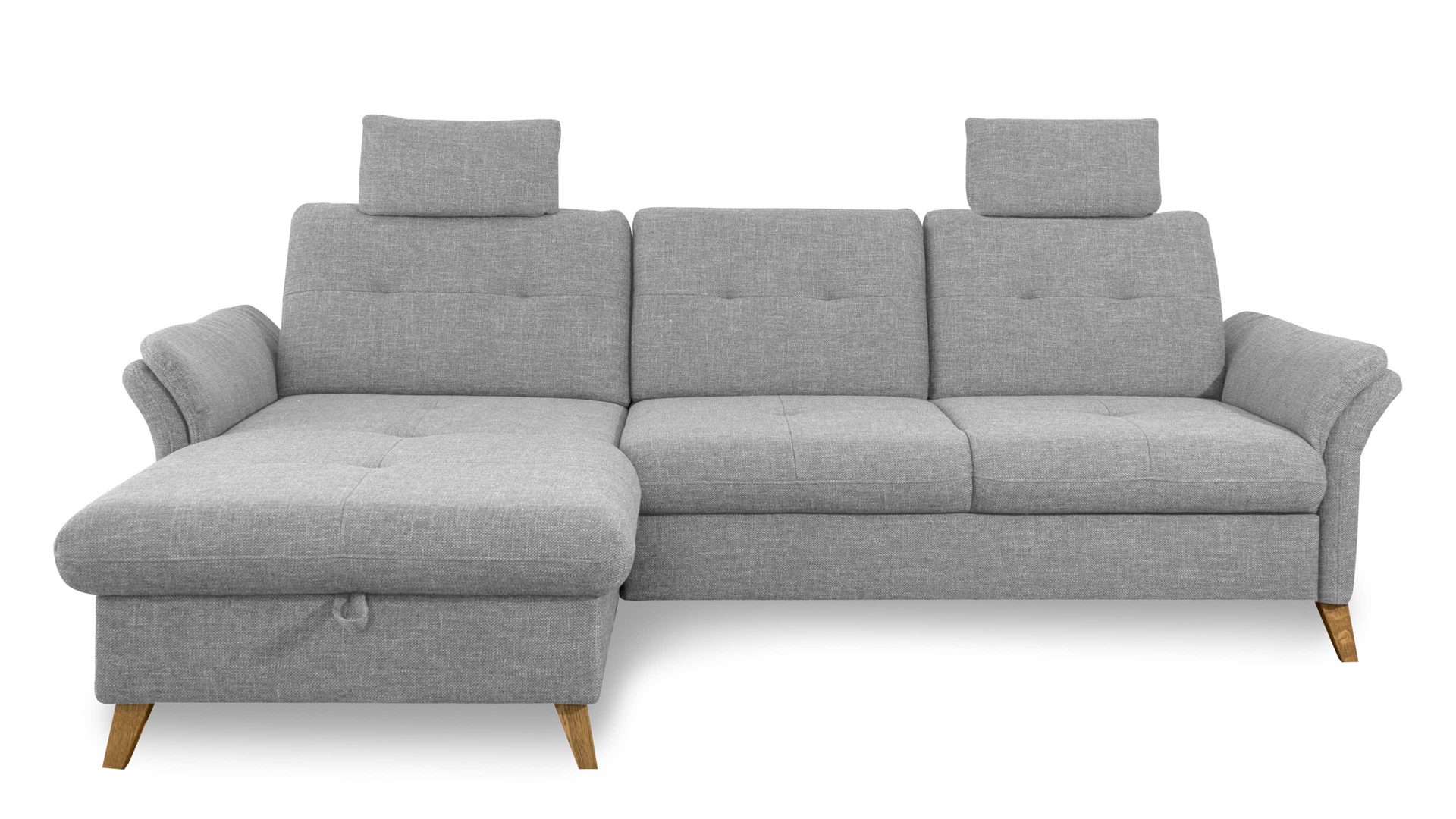 Ecksofa Steinpol sit&more aus Stoff in Grau Polsterprogramm Göteborg - Ecksofa hellgrauer Stoffbezug Orlean - ca. 162 x 90 x 102 cm