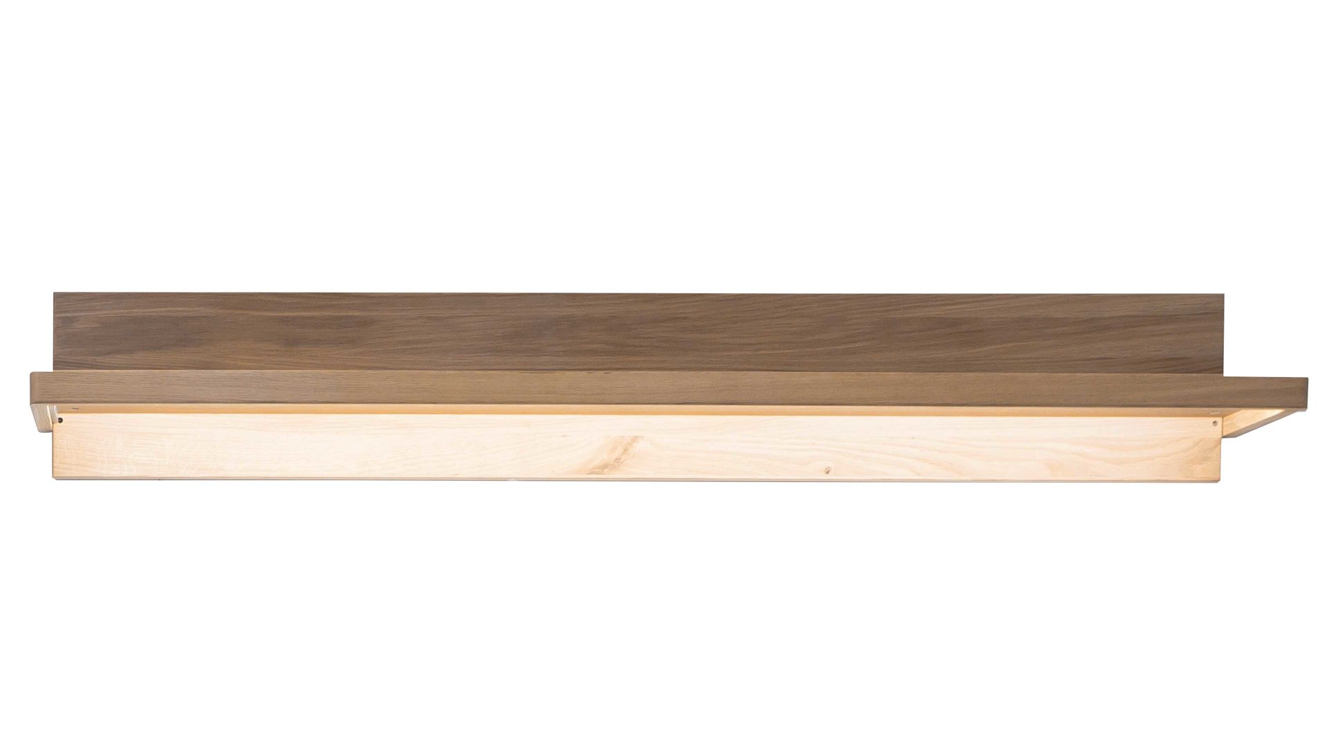 Wohnwand Mca furniture aus Holz in Holzfarben Wohnprogramm Barcelona - Wohnwand geölte Balkeneiche – dreiteilig, Breite ca. 300 cm