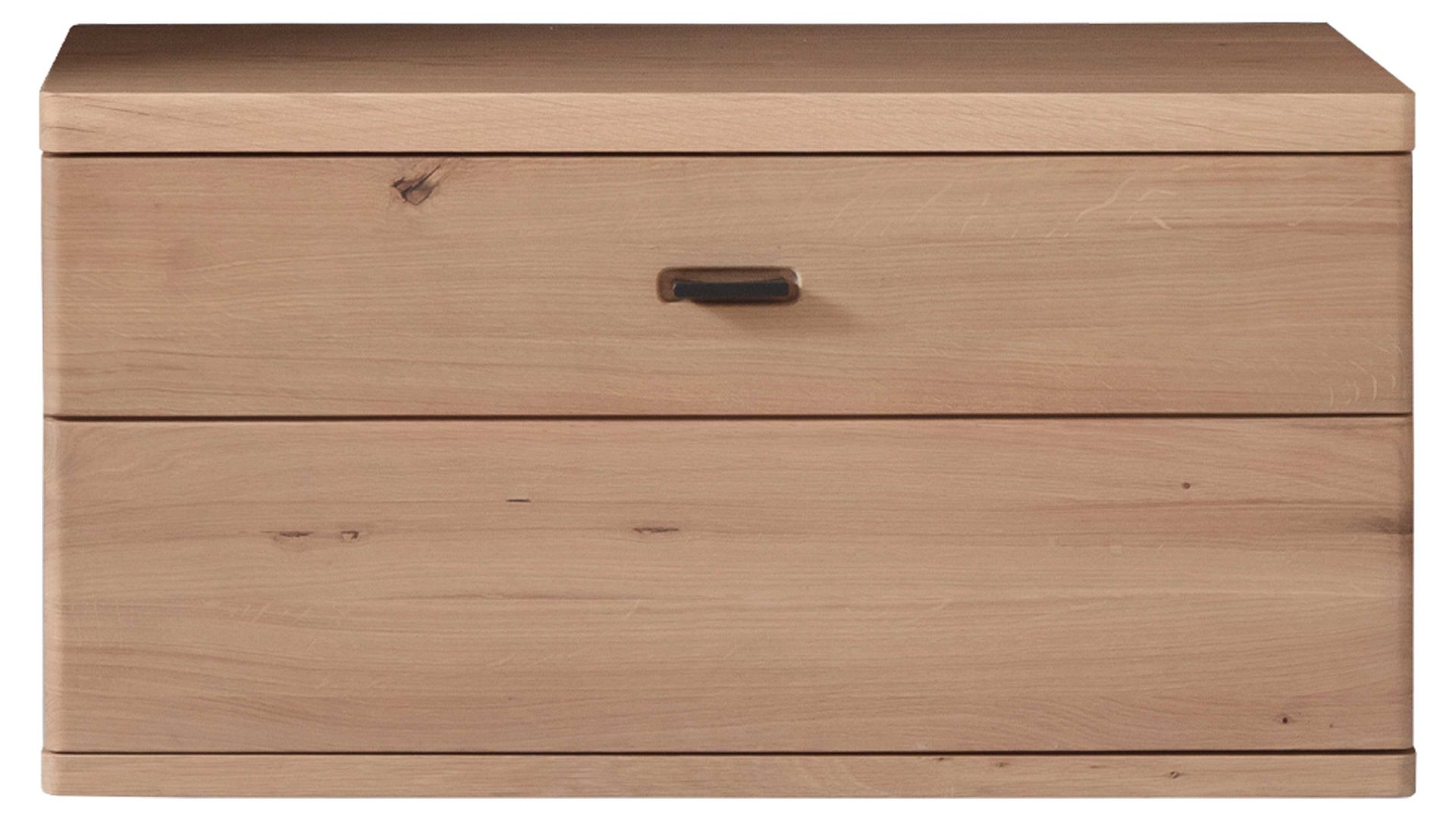 Garderobenbank Mca furniture aus Holz in Holzfarben Garderobenprogramm Barcelona - Garderobenbank geölte Wildeiche – eine Klapptür, Länge ca. 90 cm