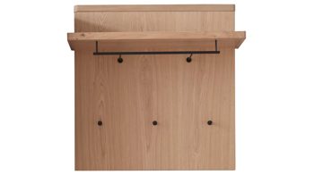 Wandgarderobe Mca furniture aus Holz in Holzfarben Garderobenprogramm Barcelona - Wandgarderobe geölte Wildeiche – ca. 98 x 93 x 30 cm