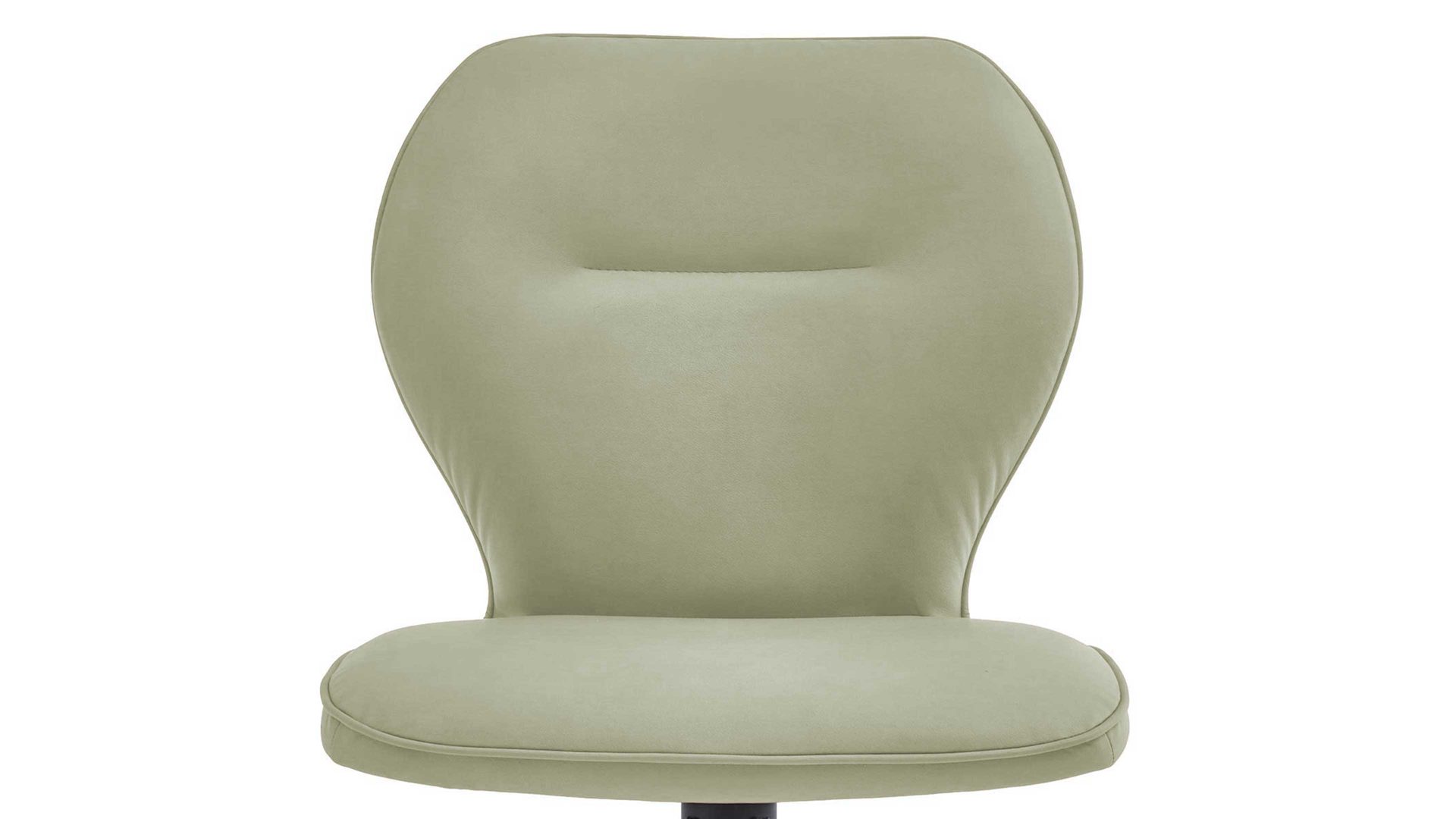 Polsterstuhl Niehoff sitzmoebel aus Stoff in Hellgrün NIEHOFF SITZMÖBEL Cloudy - Vierfußstuhl mit Drehfunktion lindgrüne Mikrofaser Gavin & schwarzes Metallgestell