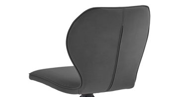 Vierfußstuhl Niehoff sitzmoebel aus Stoff in Dunkelgrau NIEHOFF SITZMÖBEL Cloudy - Vierfußstuhl graphitfarbene Mikrofaser Gavin & schwarzes Metallgestell