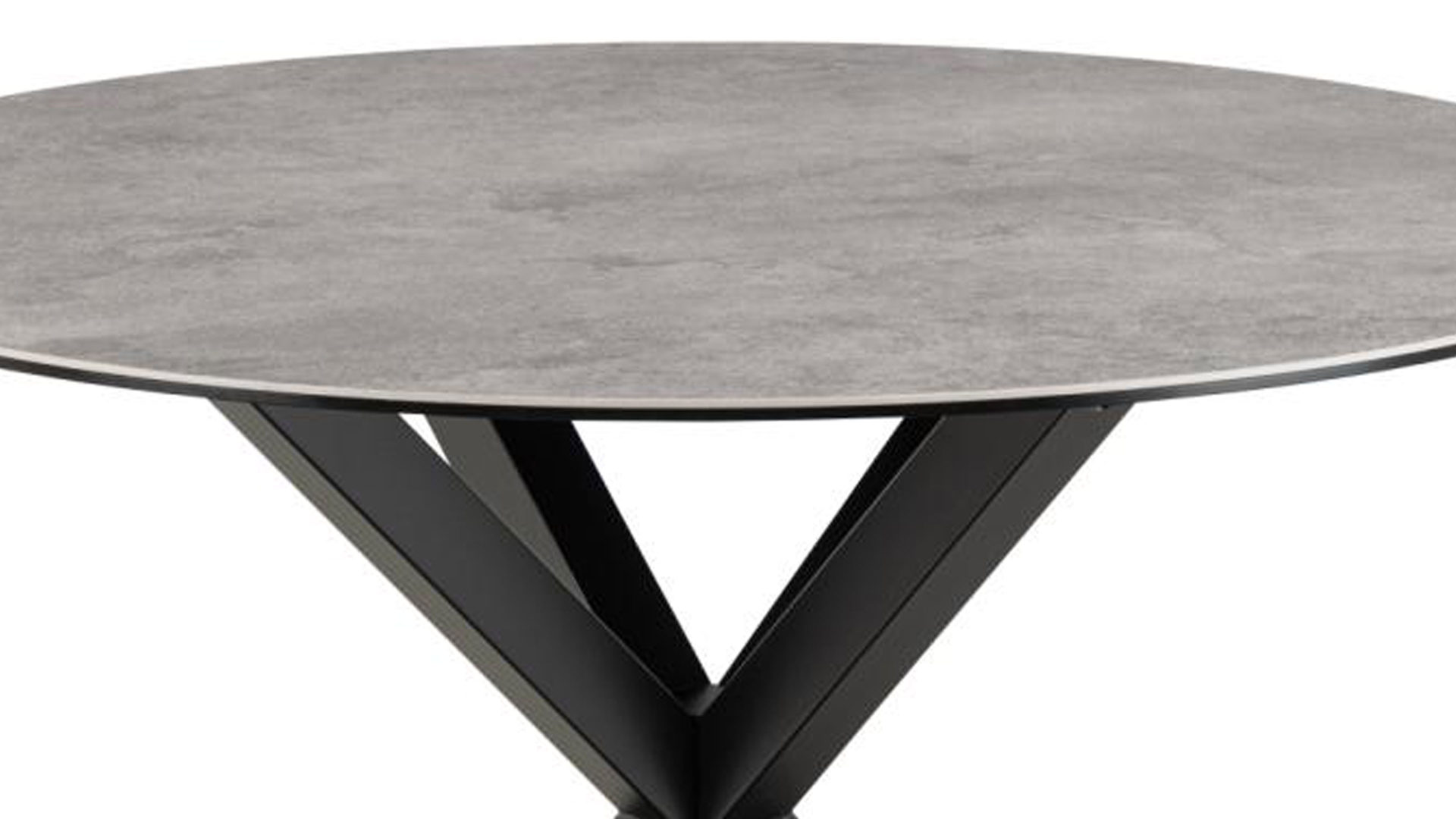 Esstisch Actona group aus Keramik in Grau Esstisch Heaven Grau & Metall - ca. 119 cm Durchmesser