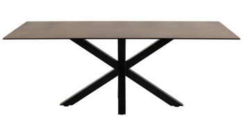 Esstisch Actona group aus Keramik in Braun Esstisch Heaven Rostbraun & Metall - ca. 200 x 100 cm