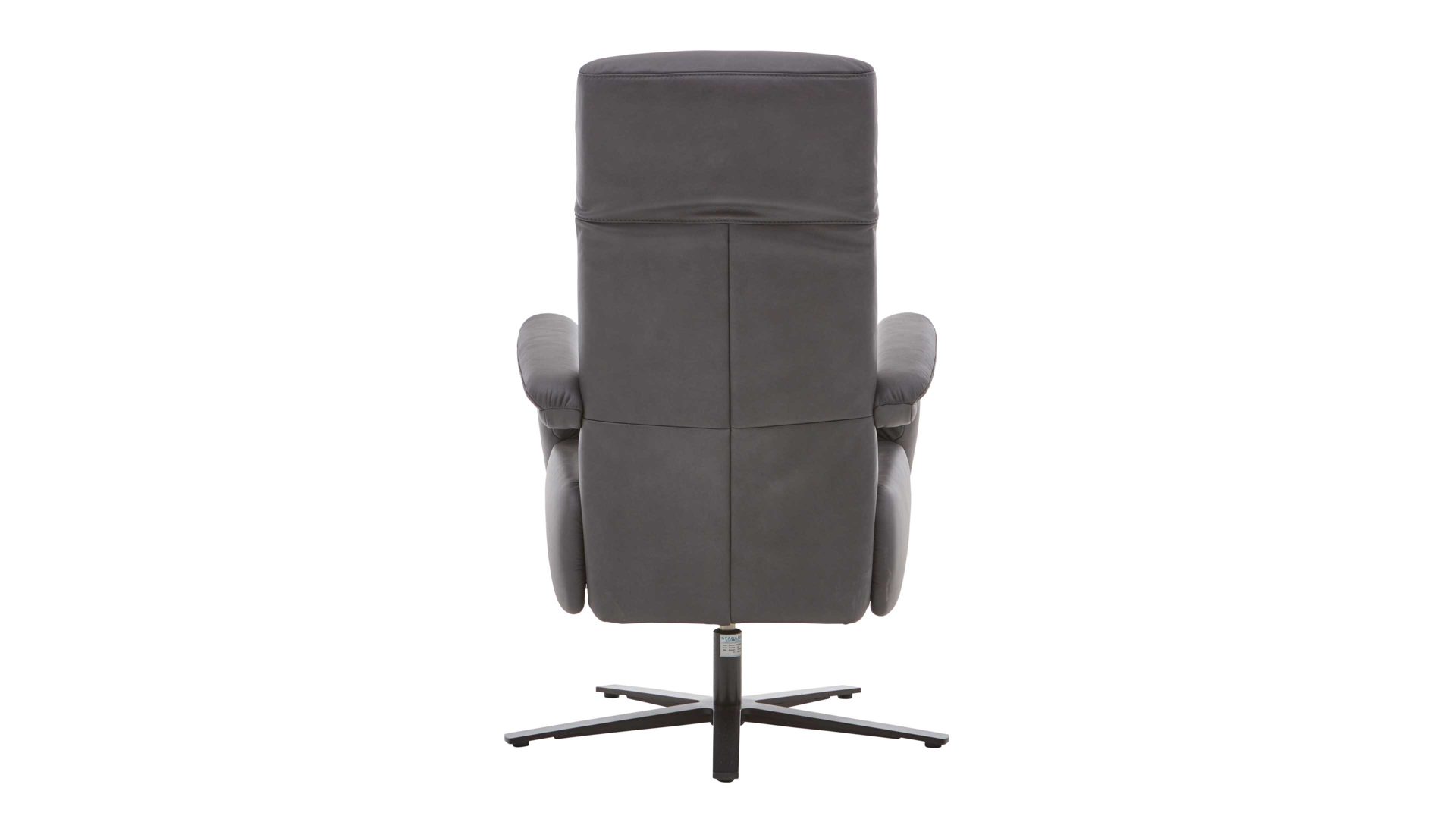 Relaxsessel Steinpol polsteria aus Leder in Anthrazit Polsterprogramm Relaxa 6.0 Plus PSG XC - Relaxsessel anthrazitfarbenes Leder Evita &  Sternfuß