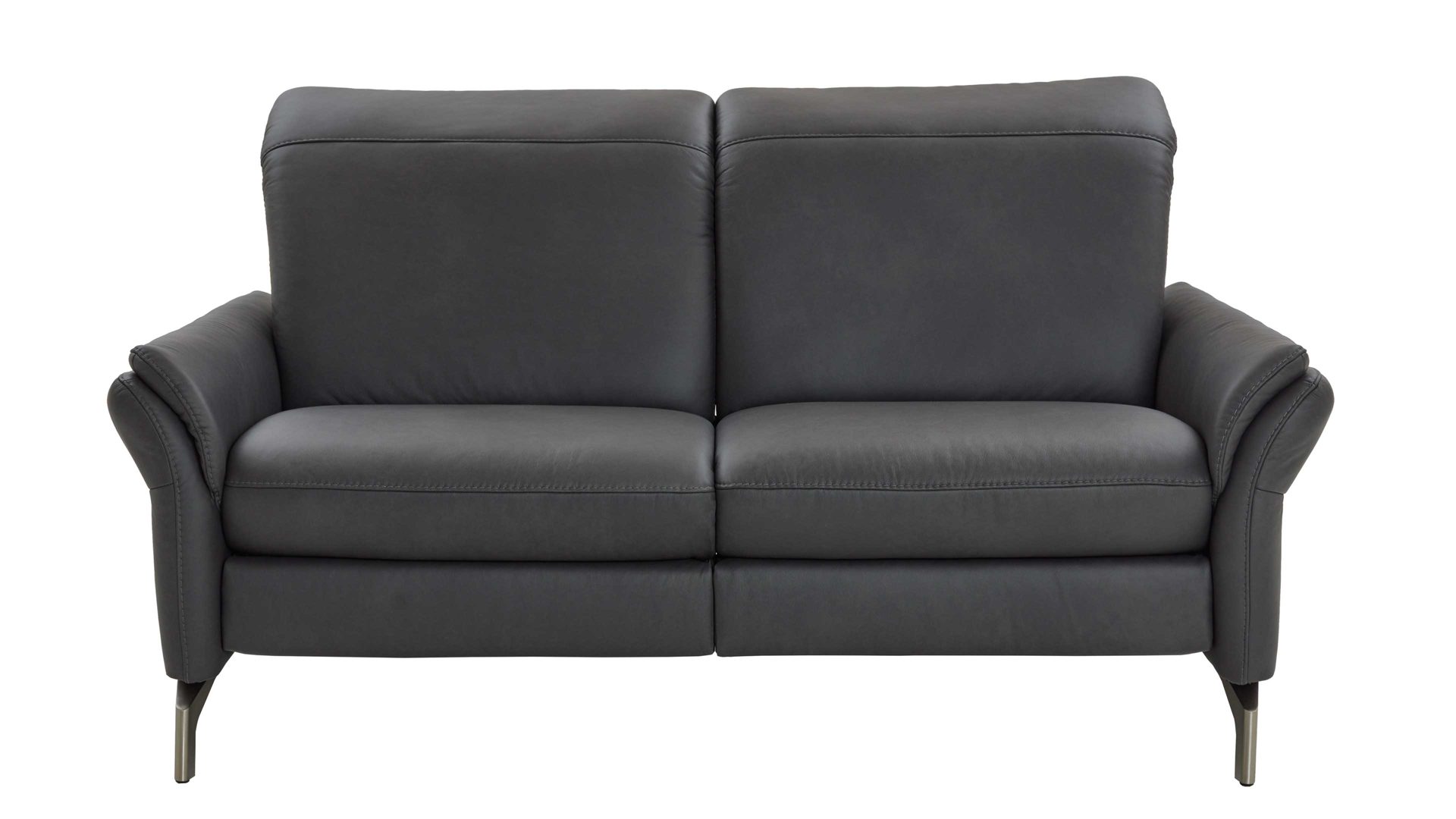 Zweisitzer Steinpol polsteria aus Leder in Anthrazit Polsterprogramm Relaxa Trend 2.0 - Zweisitzer anthrazitfarbenes Leder Evita - Breite ca. 170 cm