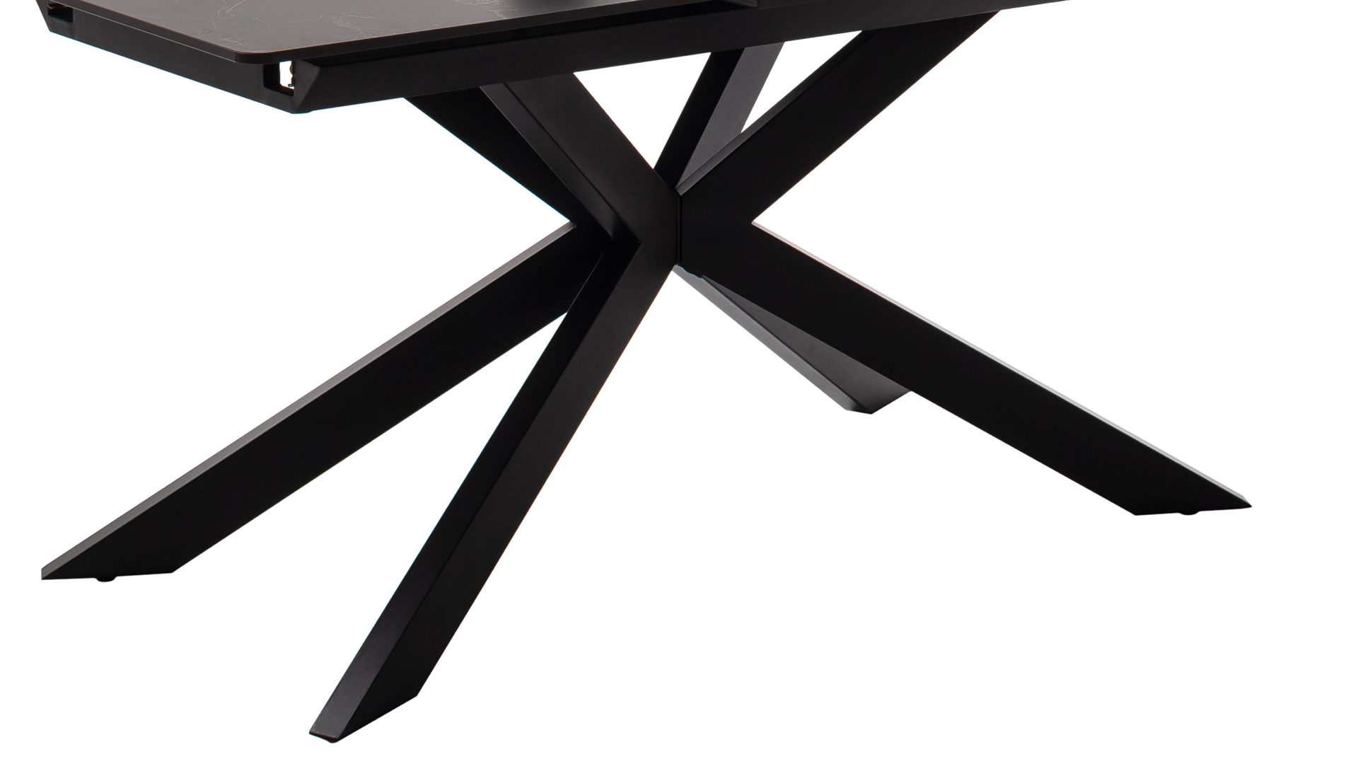 Auszugtisch Mca furniture aus Keramik in Anthrazit Auszugtisch Bonanza anthrazitfarbene Keramikplatte & schwarzes Metall – ca. 160 - 200 x 90 cm