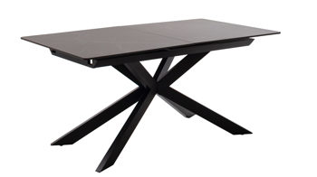 Auszugtisch Mca furniture aus Keramik in Anthrazit Auszugtisch Bonanza anthrazitfarbene Keramikplatte & schwarzes Metall – ca. 160 - 200 x 90 cm