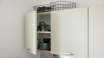 Einbauküche culineo® aus Holz in Hellgrün Culineo® Einbauküche C357 mit beko Einbaugeräten Jade & Eiche San Remo - Stellfläche ca. 305 x 310 cm