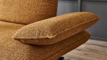 Ecksofa Koinor aus Stoff in Hellbraun KOINOR Polstermöbel Serie Caio - Ecksofa hellbrauner Stoffbezug Intense 35 & Metallfüße - Stellfläche ca. 161 x 236 cm