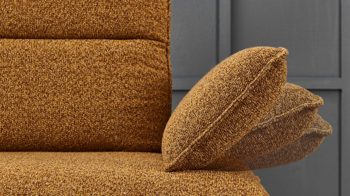 Ecksofa Koinor aus Stoff in Hellbraun KOINOR Polstermöbel Serie Caio - Ecksofa hellbrauner Stoffbezug Intense 35 & Metallfüße - Stellfläche ca. 161 x 236 cm