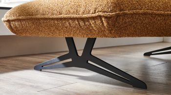 Ecksofa Koinor aus Stoff in Hellbraun KOINOR Polstermöbel Serie Caio - Ecksofa hellbrauner Stoffbezug Intense 35 & Metallfüße - Stellfläche ca. 161 x 236 cm