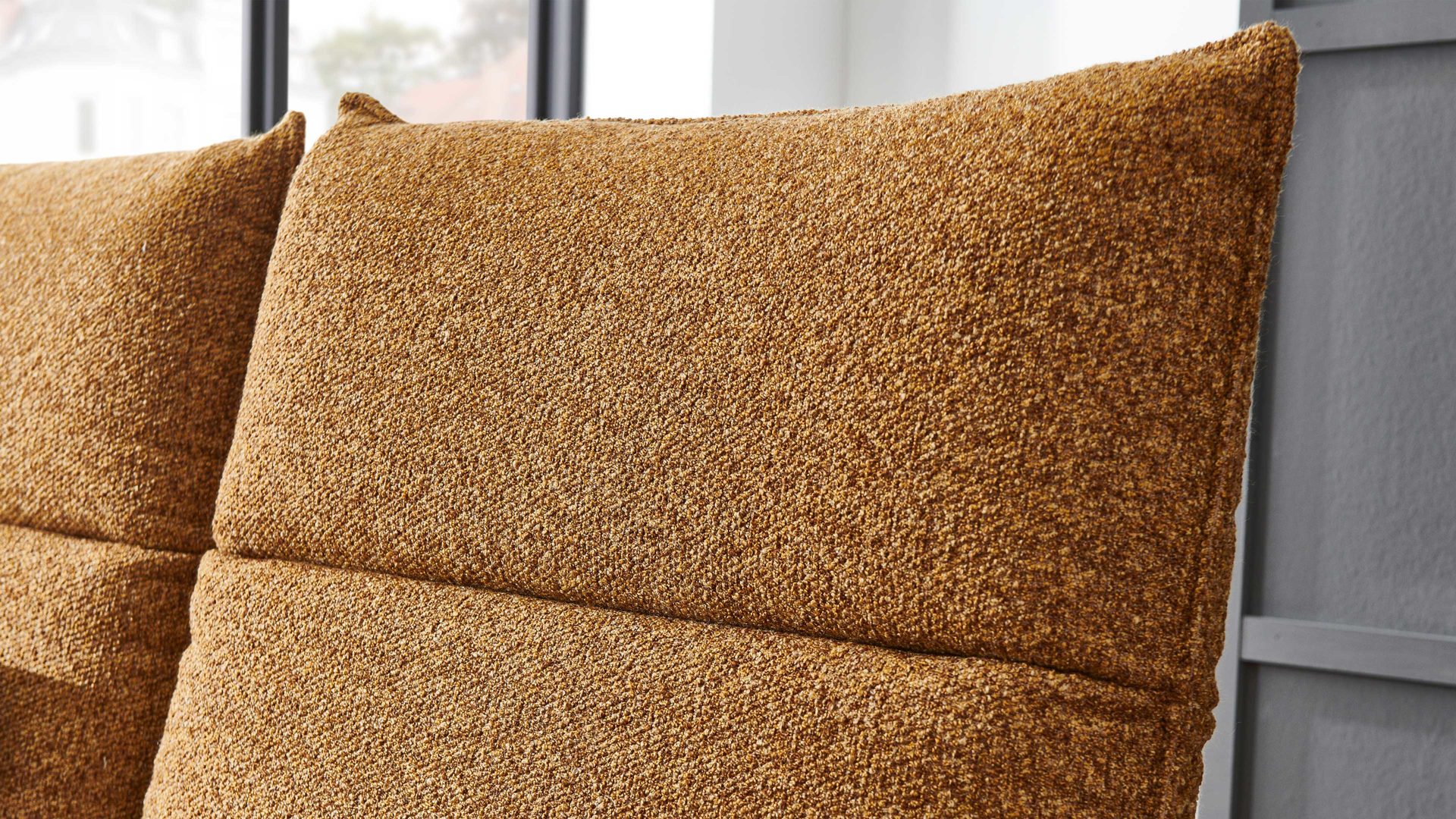 Ecksofa Koinor aus Stoff in Hellbraun KOINOR Polstermöbel Serie Caio - Ecksofa hellbrauner Stoffbezug Intense 35 & Metallfüße - Stellfläche ca. 161 x 236 cm