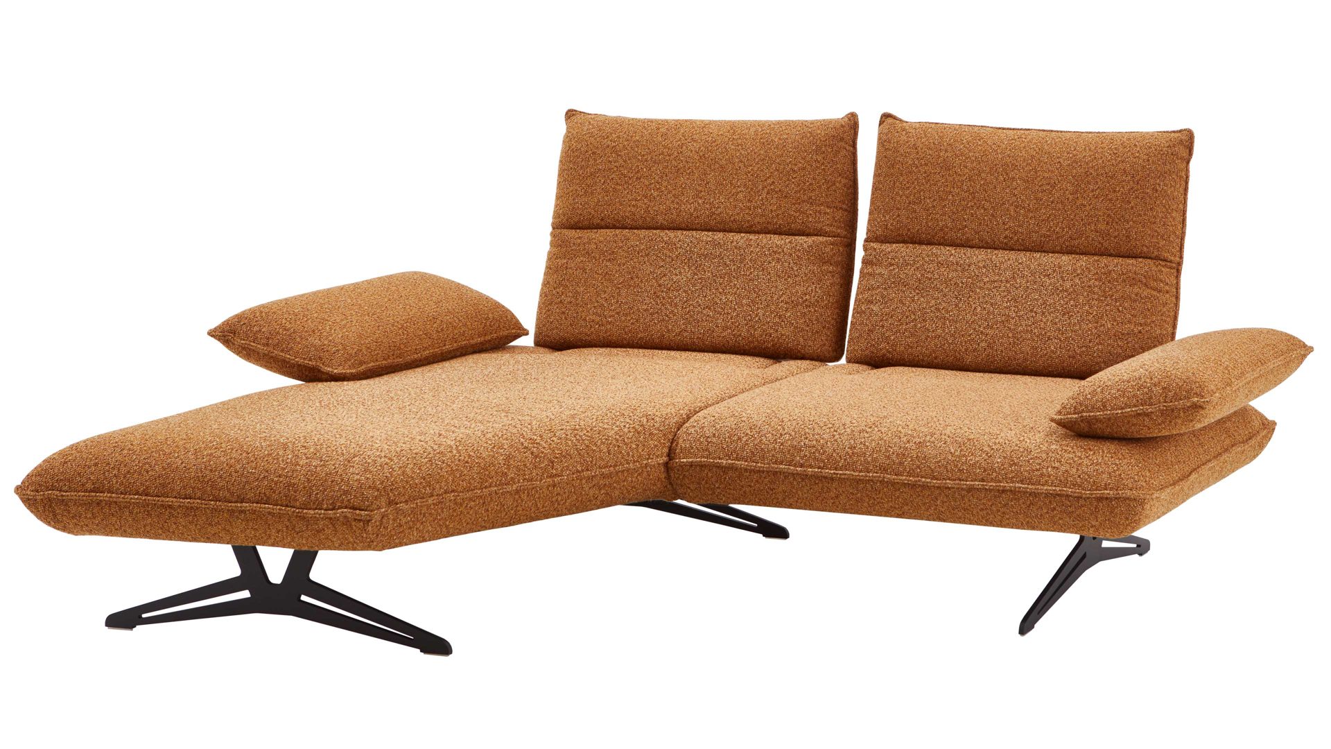 Ecksofa Koinor aus Stoff in Hellbraun KOINOR Polstermöbel Serie Caio - Ecksofa hellbrauner Stoffbezug Intense 35 & Metallfüße - Stellfläche ca. 161 x 236 cm