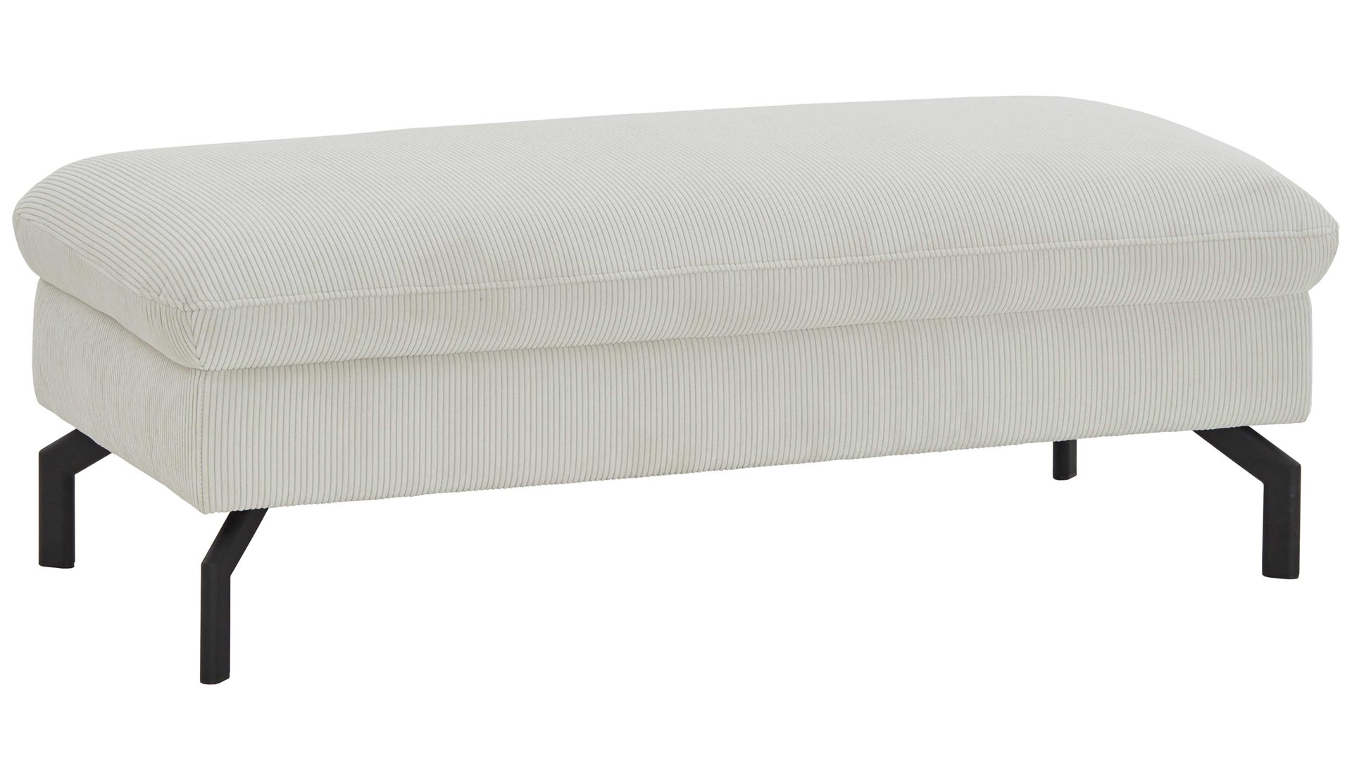 Polsterhocker modulmaster aus Stoff in Weiß Modulmaster MM-ZE1126 - XXL-Hocker naturweißer Feincord - ca. 125 x 62 cm