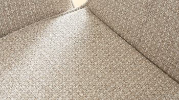 Vierfußstuhl Interliving aus Stoff in Beige Interliving Esszimmer Serie 5115 - Armlehnstuhl mit meliertem Bezug beiger Webstoff Shout 05 & anthrazitfarbenes Metall