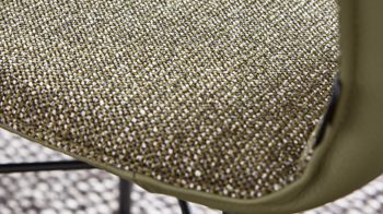 Vierfußstuhl Interliving aus Stoff in Grün Interliving Esszimmer Serie 5115 - Vierfußstuhl Aiko Four A12 jadefarbenes Leder LD7830 & moosfarbener Bezug Sneak 59, umbraugraues Metall