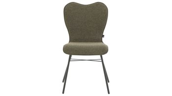 Vierfußstuhl Interliving aus Stoff in Grün Interliving Esszimmer Serie 5115 - Vierfußstuhl Aiko Four A12 jadefarbenes Leder LD7830 & moosfarbener Bezug Sneak 59, umbraugraues Metall