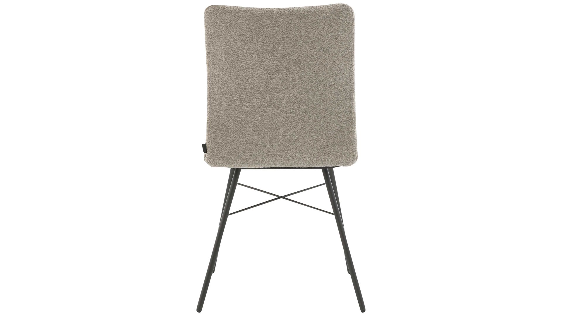 Vierfußstuhl Interliving aus Stoff in Weiß Interliving Esszimmer Serie 5115 - Vierfußstuhl Vive Four V12 naturweißer Bezug Alpine 01 & anthrazitfarbenes Metall