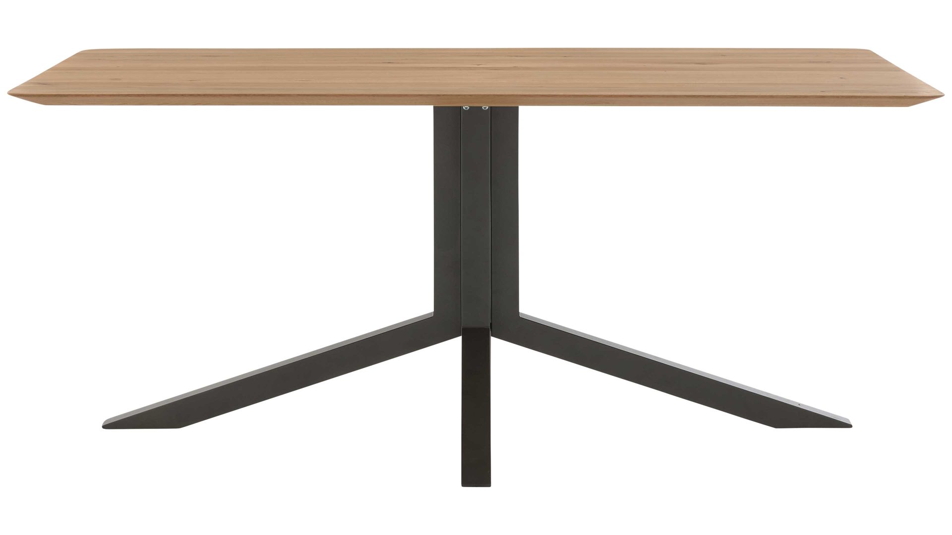 Esstisch Interliving aus Holz in Holzfarben Interliving Esszimmer Serie 5115 - Esstisch mit viel Platz astige Eiche & anthrazitfarbenes Metall - ca. 180 x 100 cm